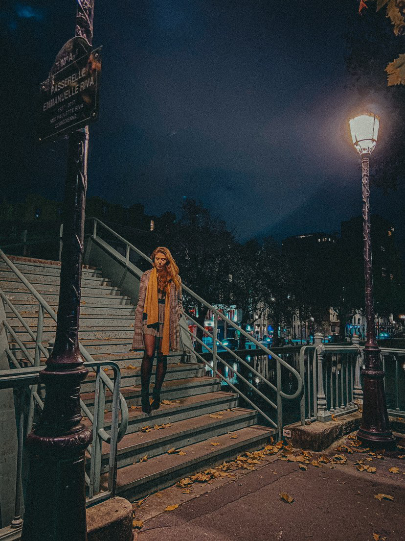 The author Katherine Pangonis in Paris