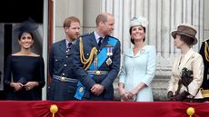 Princess Anne, Meghan Markle, Prince Harry, Prince William and Kate Middleton