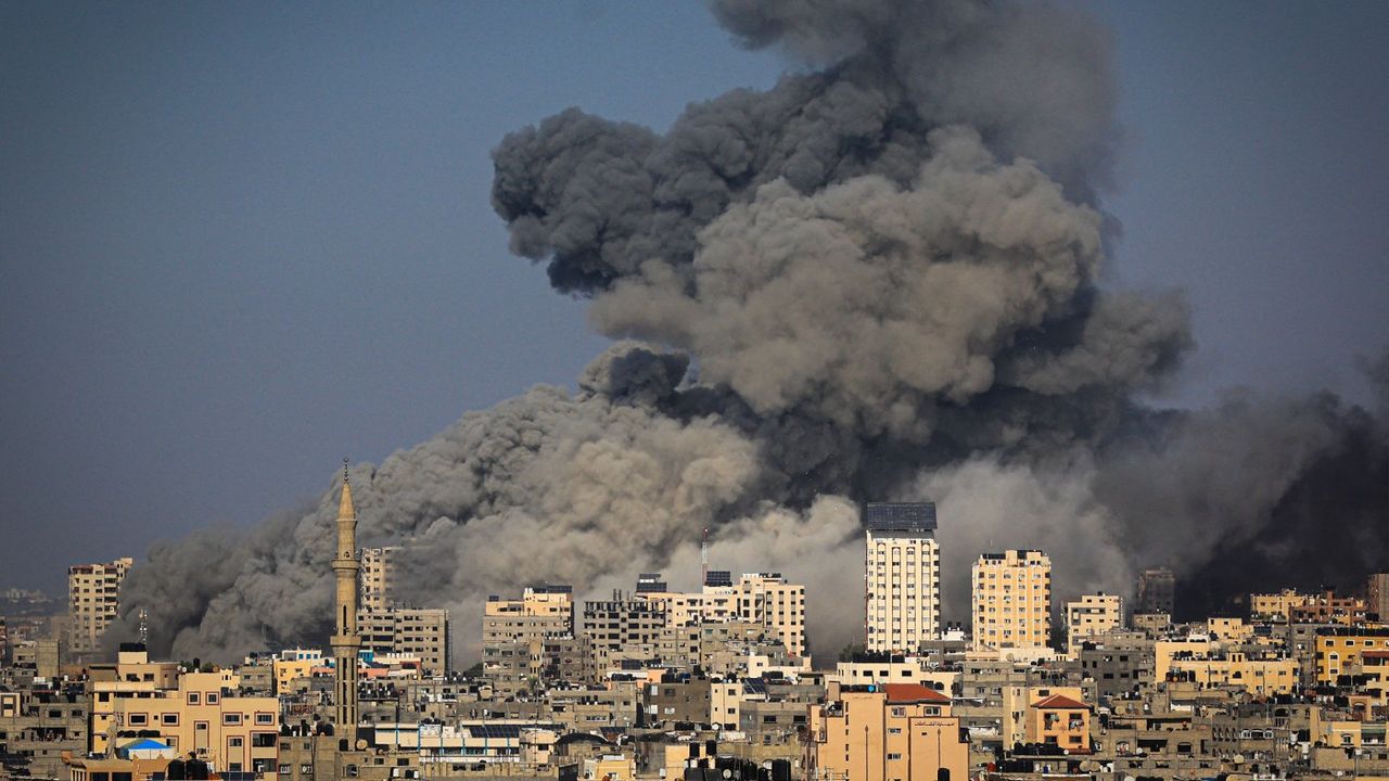 An explosion in Gaza