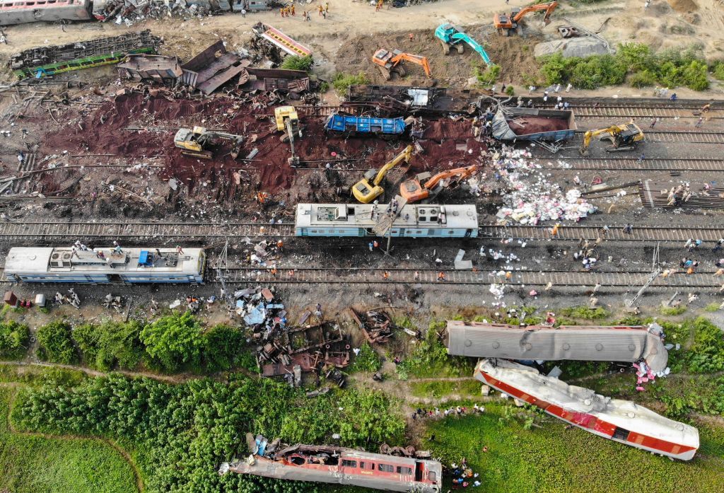 The aftermath of a deadly train crash in India. 