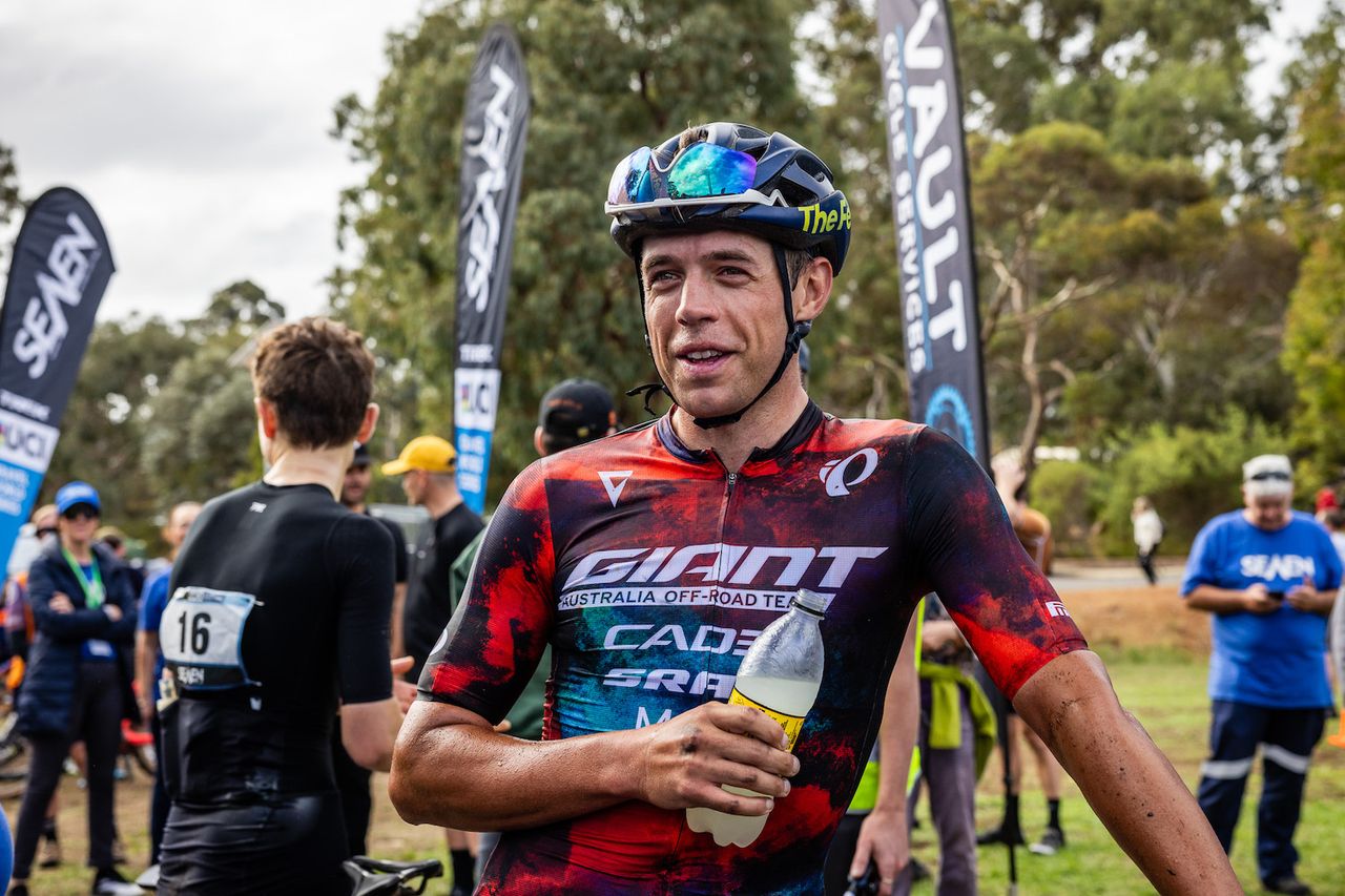 Brendan Johnston wins the SEVEN Gravel race 2024, part of the UCI Gravel World Series