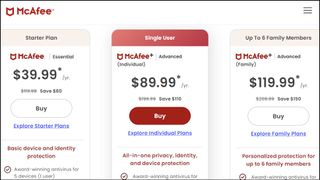 McAfee+ Premium pricing