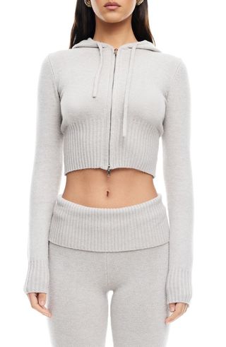 Muse Crop Knit Hoodie