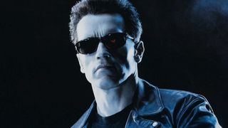 Arnold Schwarzenegger on the poster for Terminator 2: Judgement Day
