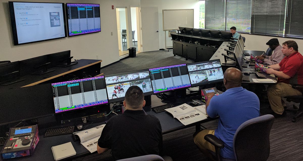 The crux of the new training center is the main instruction room with 10 seats—nine for the trainees and one for the trainer. 