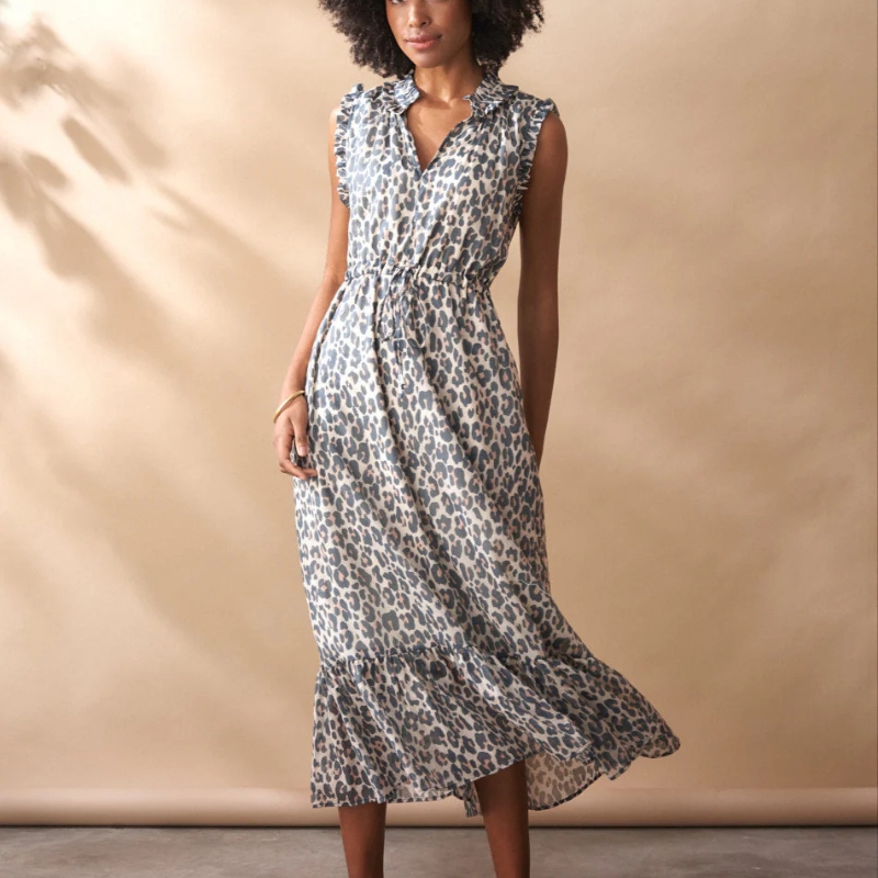 BUSBY & FOX, Ruth Leopard Cotton Dress