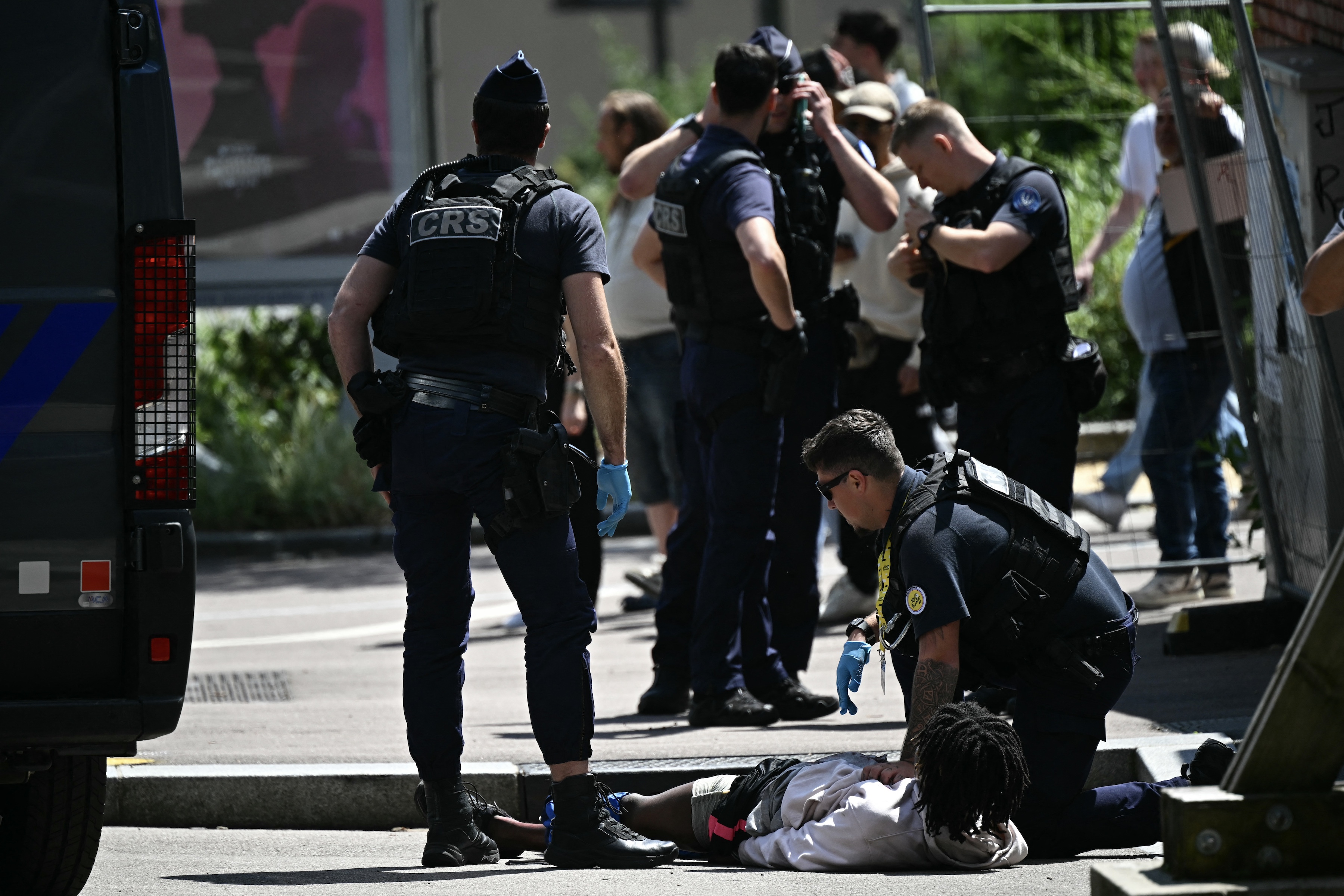 French police shoot knife attacker at Tour de France stage four finish