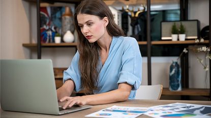 Woman on a laptop