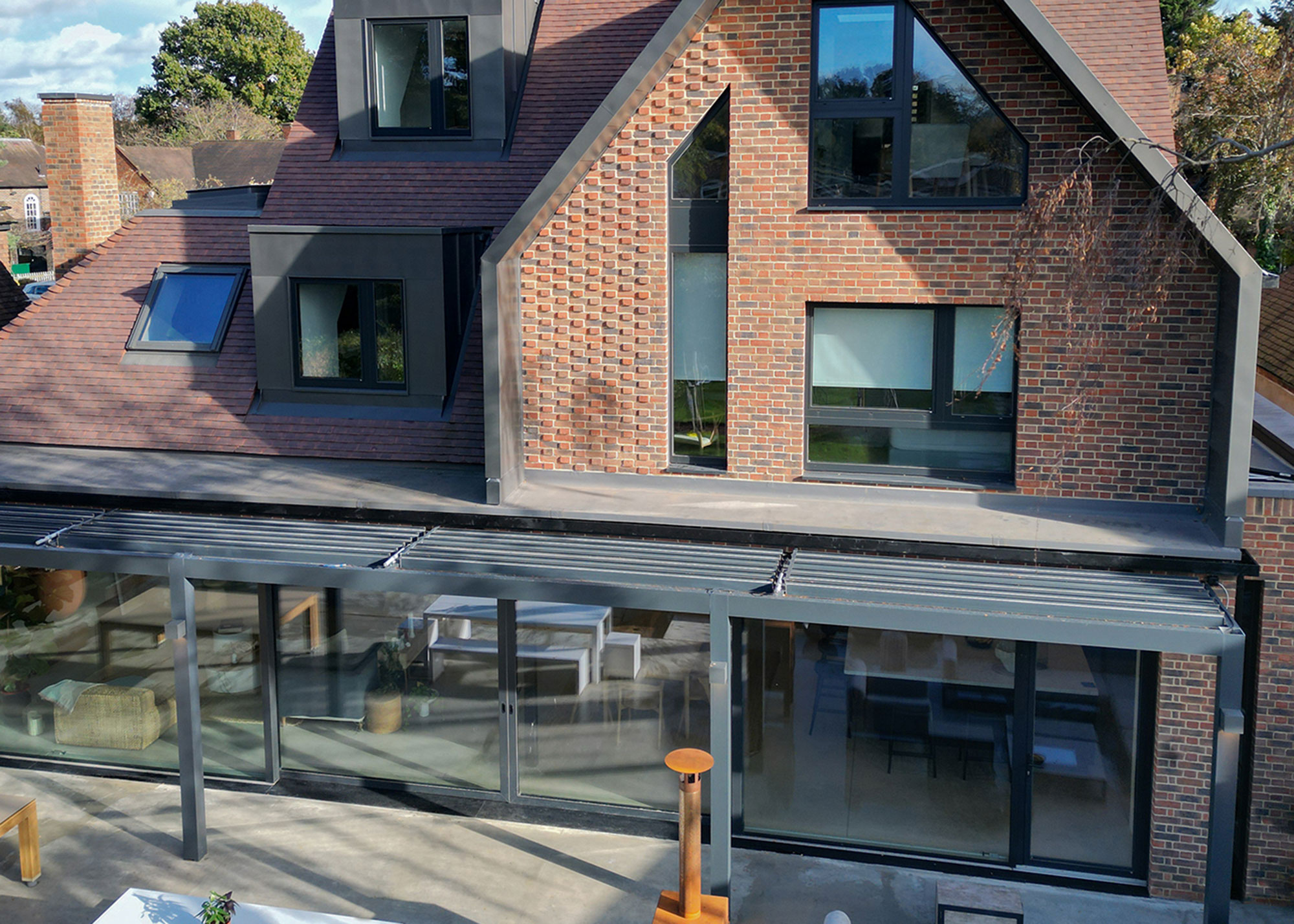 modern passivhaus with brise soleil