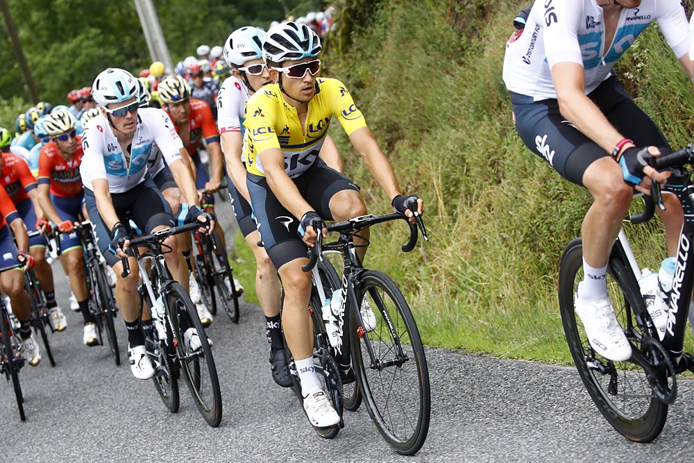 Michal Kwiatkowski (Team Sky) was in the overall lead during stage 2 at the Criterium du Dauphine