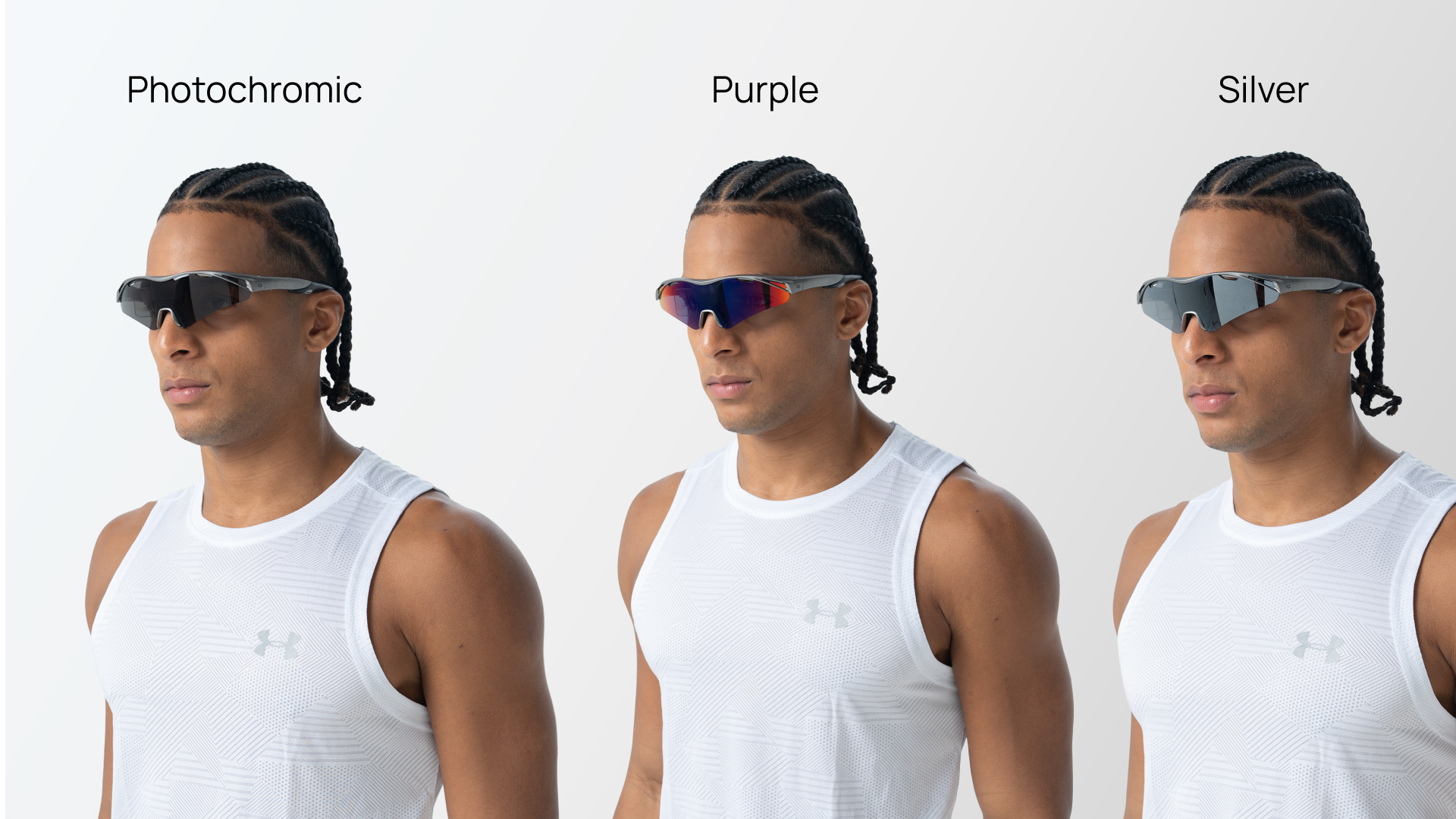 Examples of Cybersight Pro Hud lens colour options