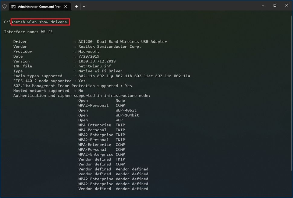 How to manage wireless networks with Command Prompt on Windows 10 ...