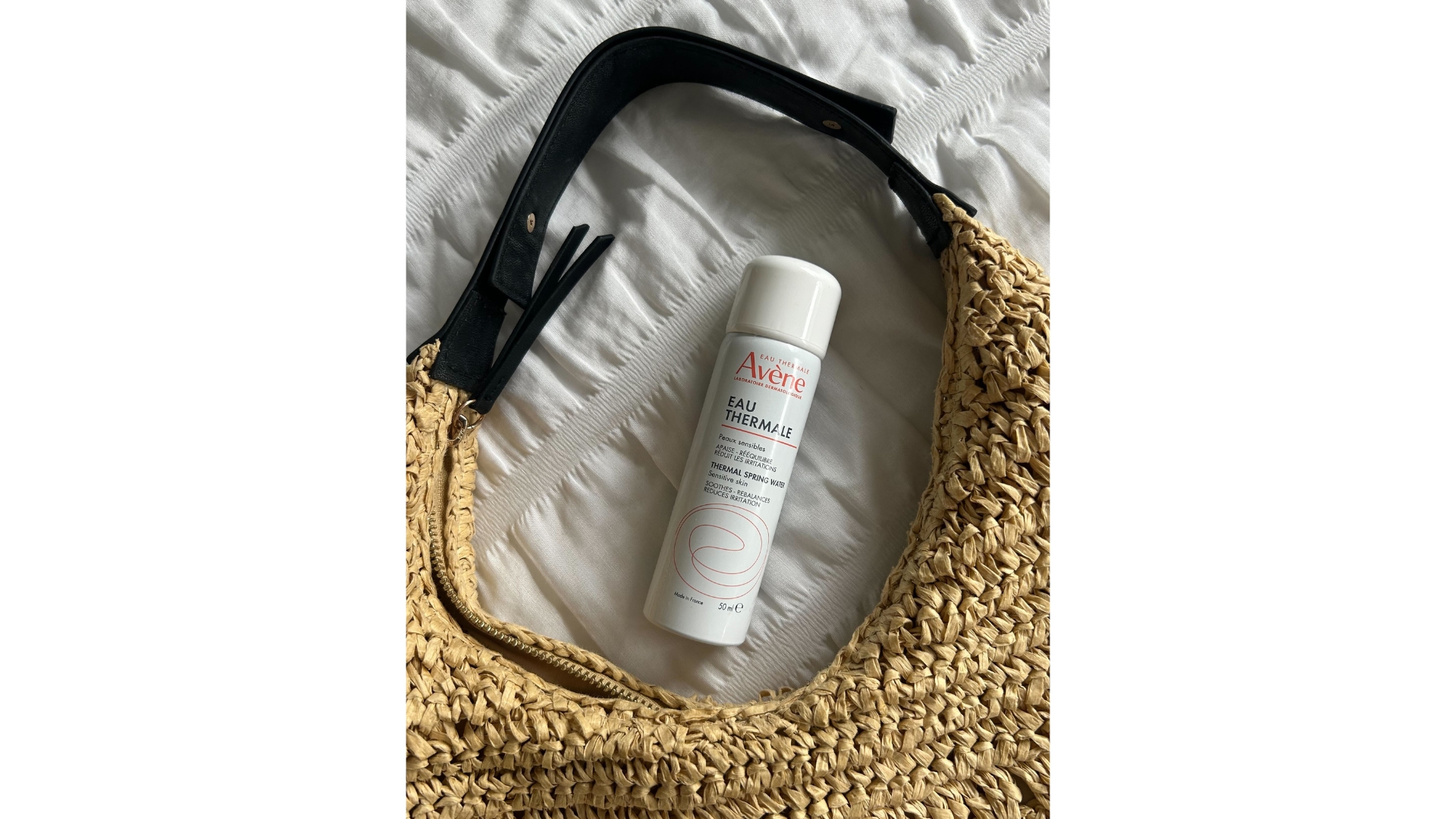 Image of Ave&amp;#768;ne Thermal Spring Water Spray by brown woven bag