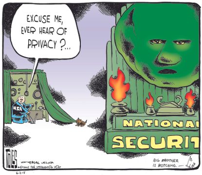 Political cartoon U.S. NSA Surveillance