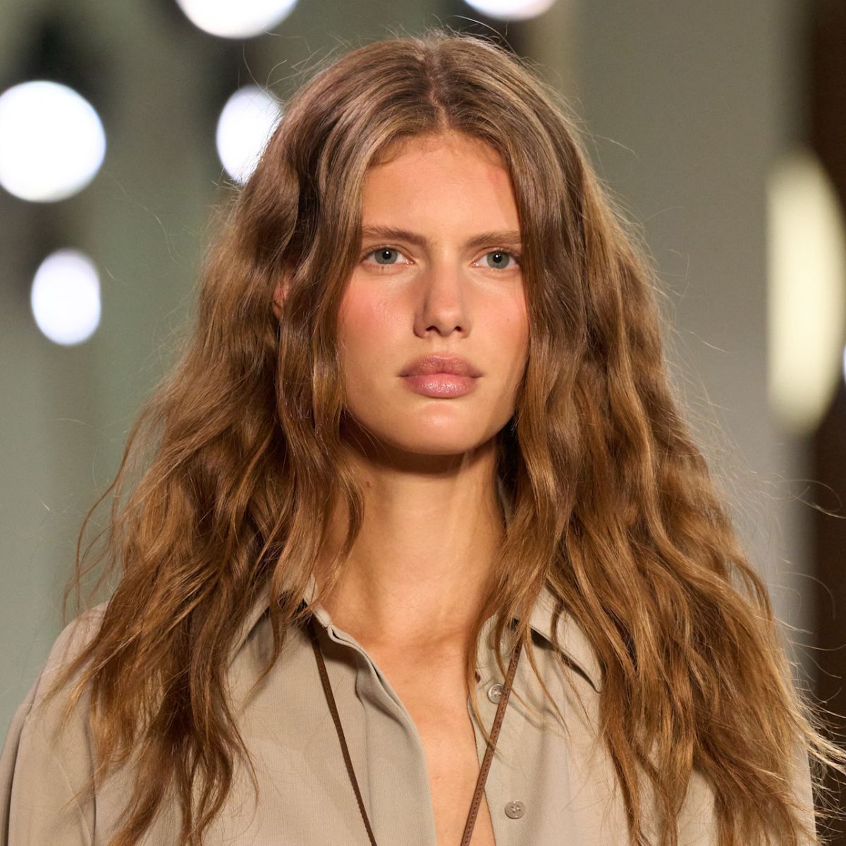 Michael Kors spring/summer 2026 beauty look from Fashion Week, featuring beachy waves