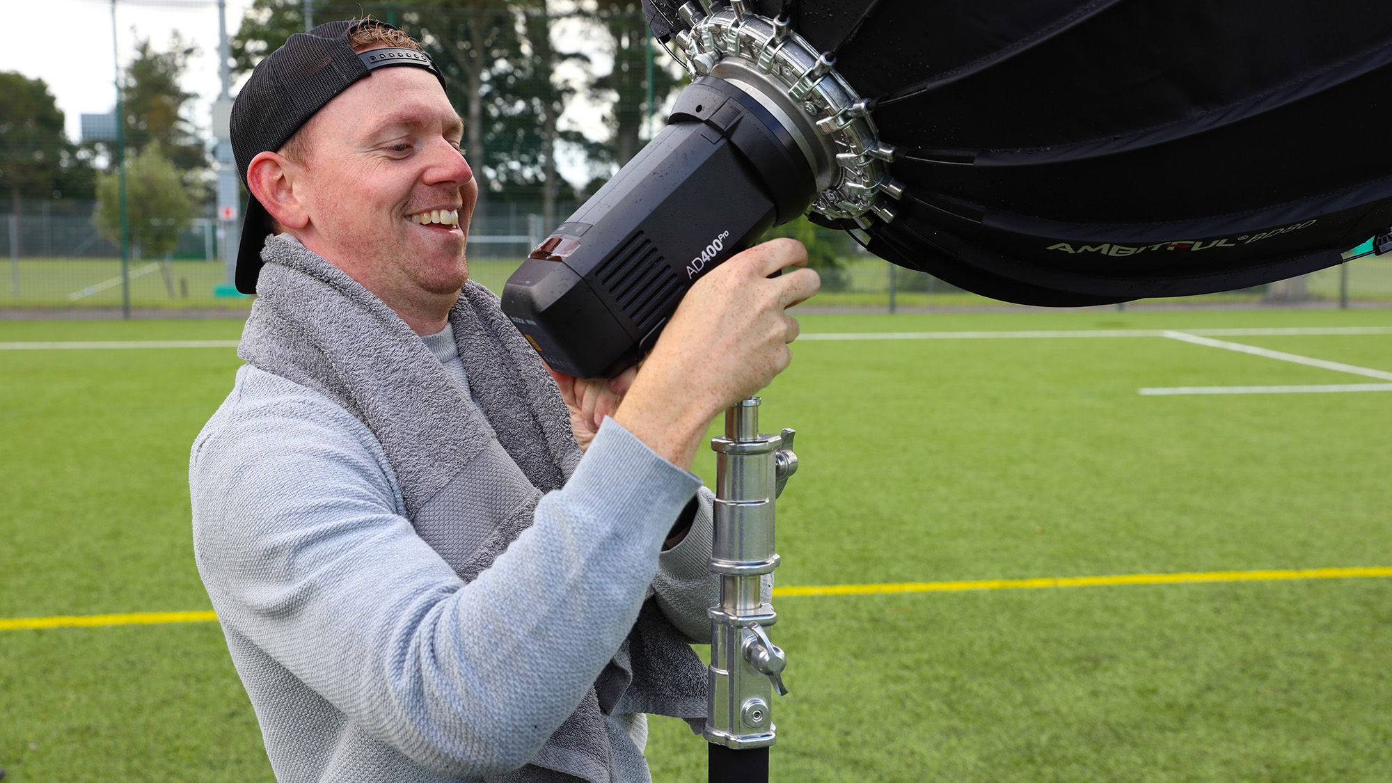 Equipment setup for sports photography