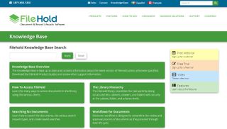 Filehold Systems knowledge page