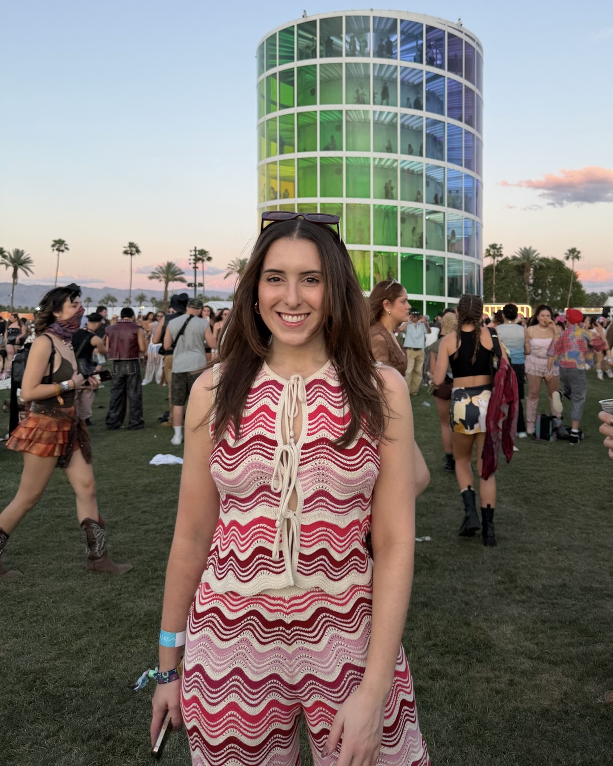 Christina D'Ambrosio at Coachella wearing festival outfits