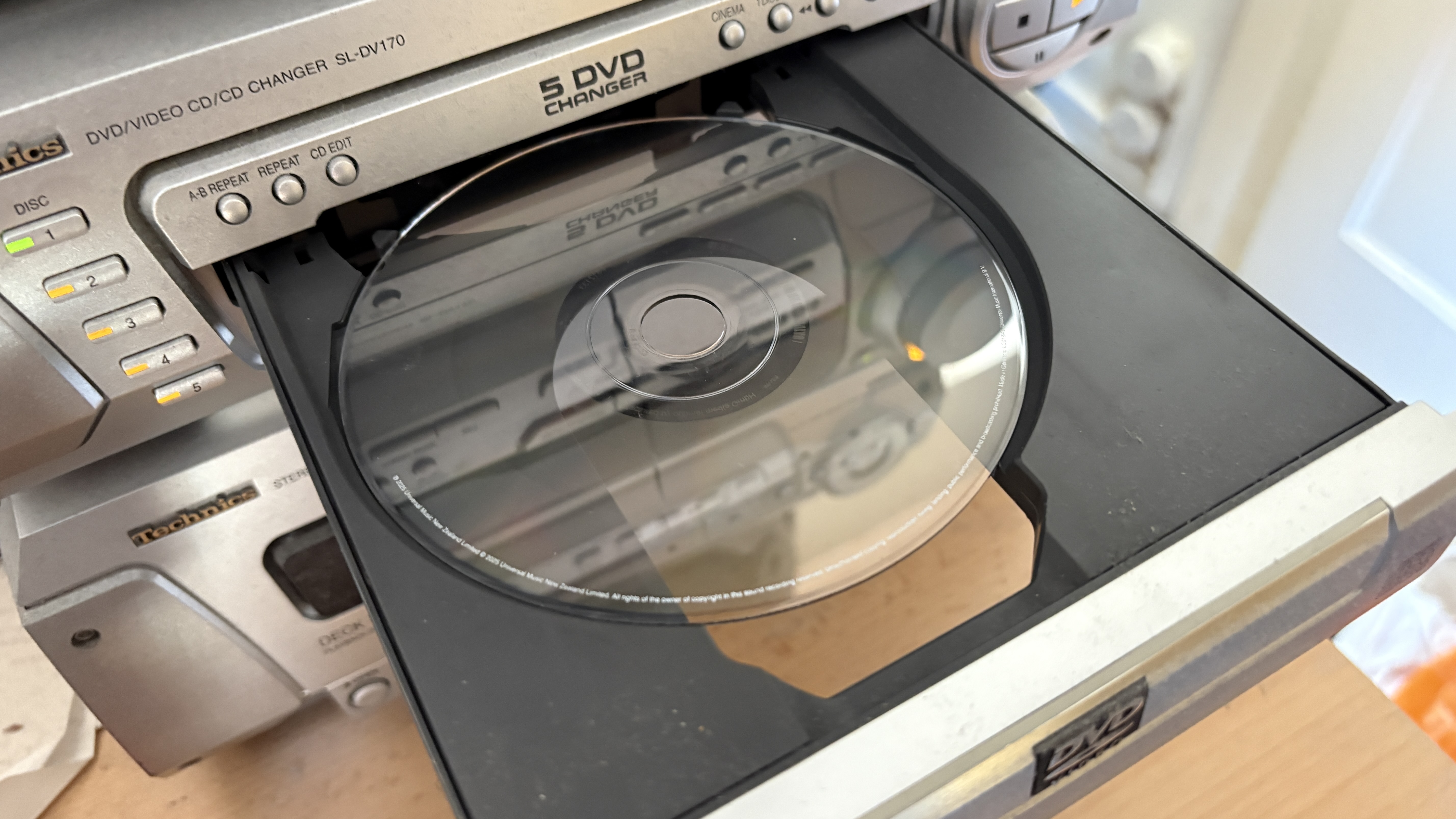 Lorde transparent CD played on Technics SL-DV170