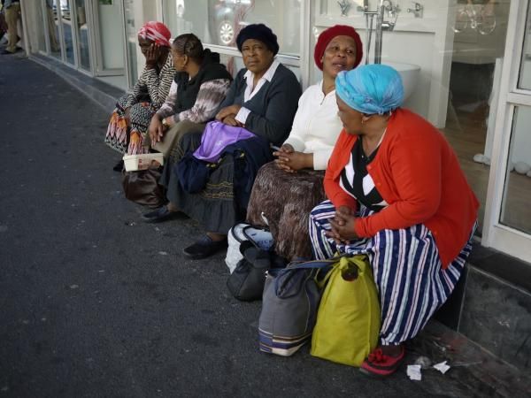 Locals awaiting the "Party Bus" as we call the local taxi vans