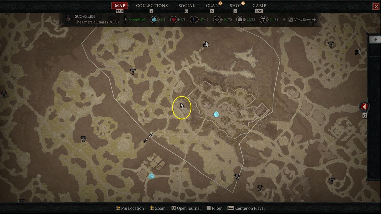 Locations of pigs in Diablo 4