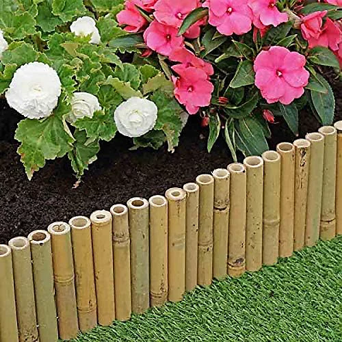 30cm X 1m Natural Bamboo Garden Plant Beds Edging