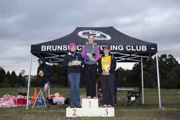 The women's podium.