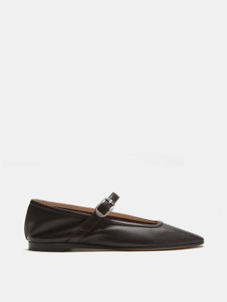 Leather Mary Jane Ballet Flats