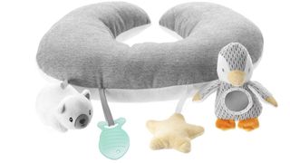 grey tummy time pillow