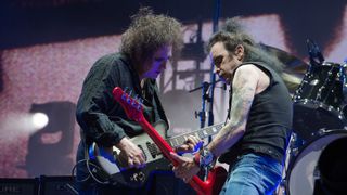Robert Smith and Simon Gallup of The Cure