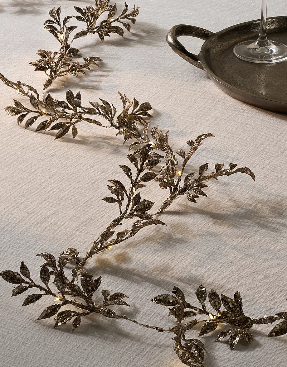 The White Company, 180cm Glitter Pre-Lit Garland