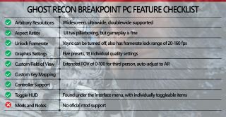Ghost Recon Breakpoint features checklist