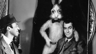 James Stewart with his rabbit friend in Harvey