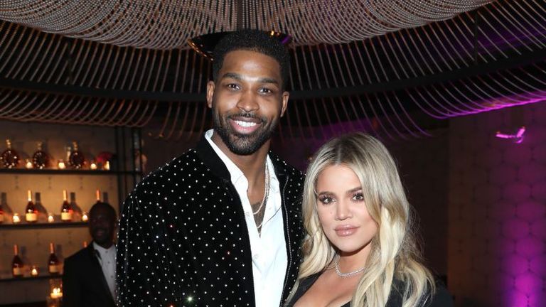 los angeles, ca february 17 tristan thompson and khloe kardashian attend the klutch sports group more than a game dinner presented by remy martin at beauty essex on february 17, 2018 in los angeles, california photo by jerritt clarkgetty images for klutch sports group