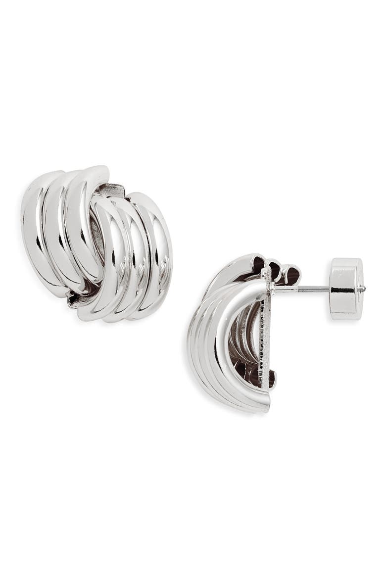 Double Rib Twist Stud Earrings