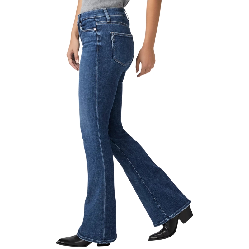 PAIGE, Paige Laurel Canyon High Waist Bootcut Jeans, Dark Blue