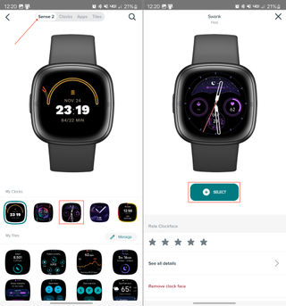 How to change watch face on Fitbit