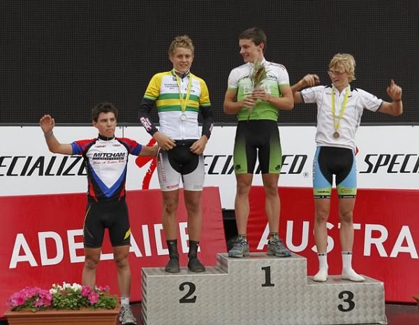 Under 19 men's podium