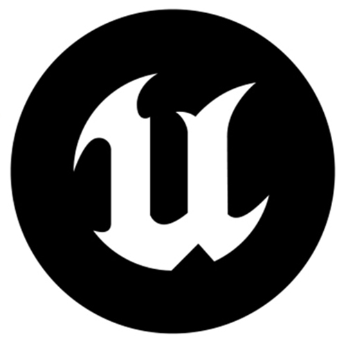 The logo of Unreal Engine, one of the best game development software programs