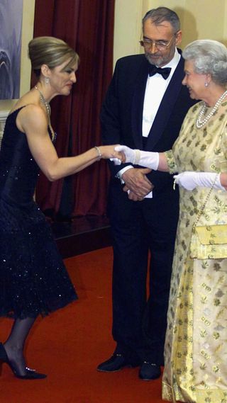 Madonna meeting the late Queen Elizabeth II