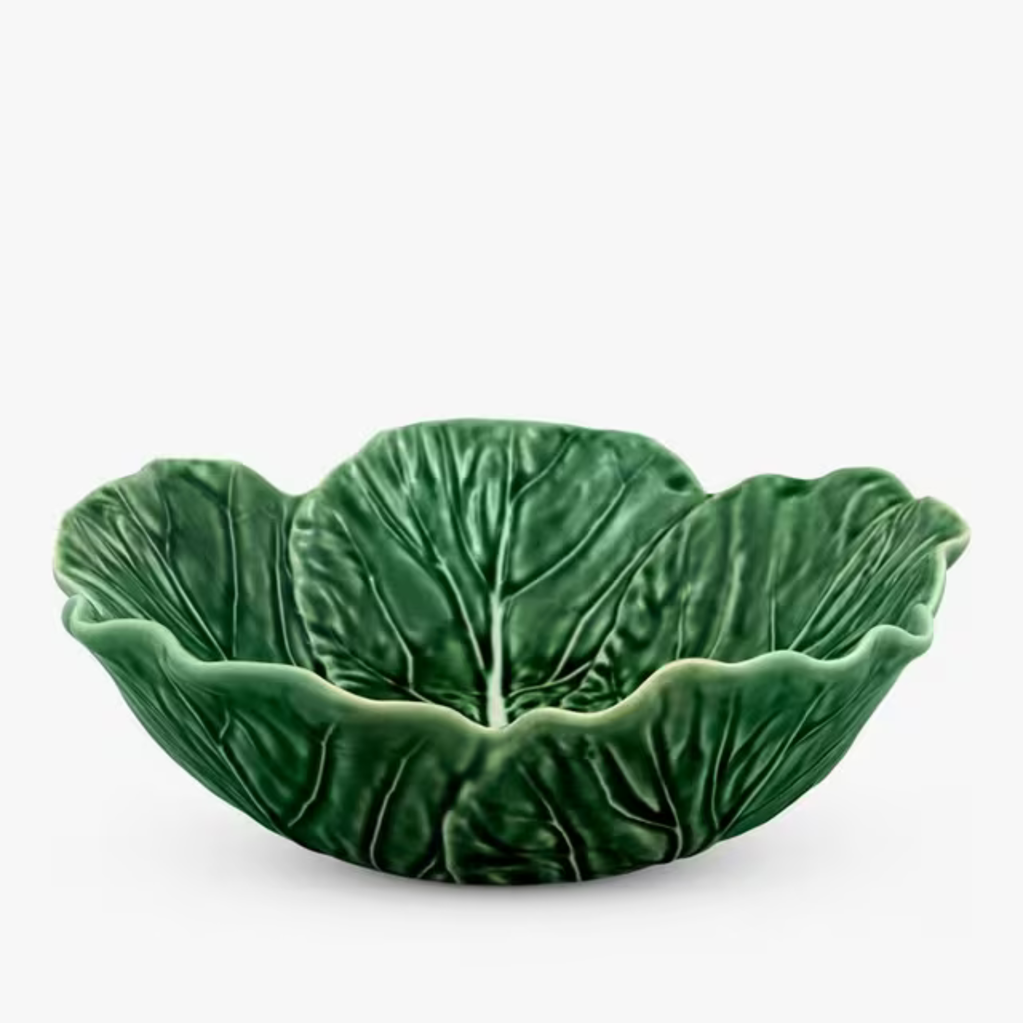 Bordallo Pinheiro Cabbage Earthenware Serving Bowl, 22cm, Green