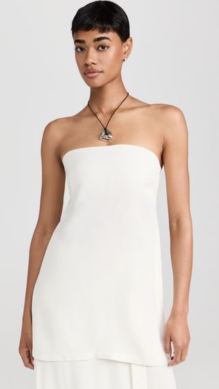 Strapless Buckle Back Top