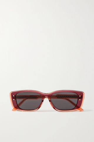 Diorhighlight S21 Rectangular-Frame Acetate Sunglasses