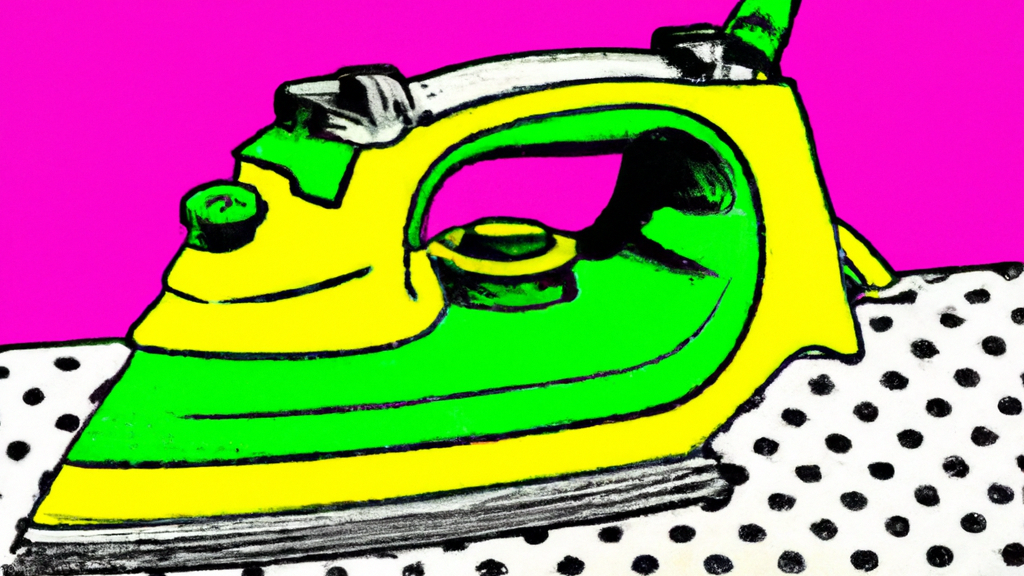 Pop art illustration of an iron