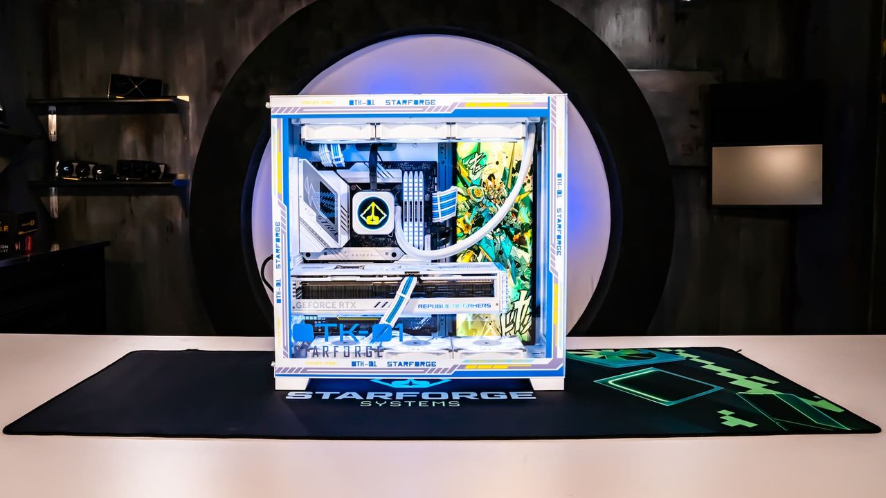 light blue mech pc build