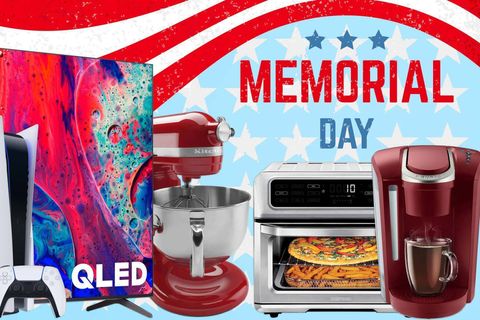 Memorial Day sales image with various products