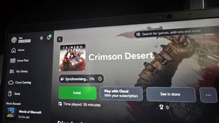 Crimson Desert on Xbox PC store listing