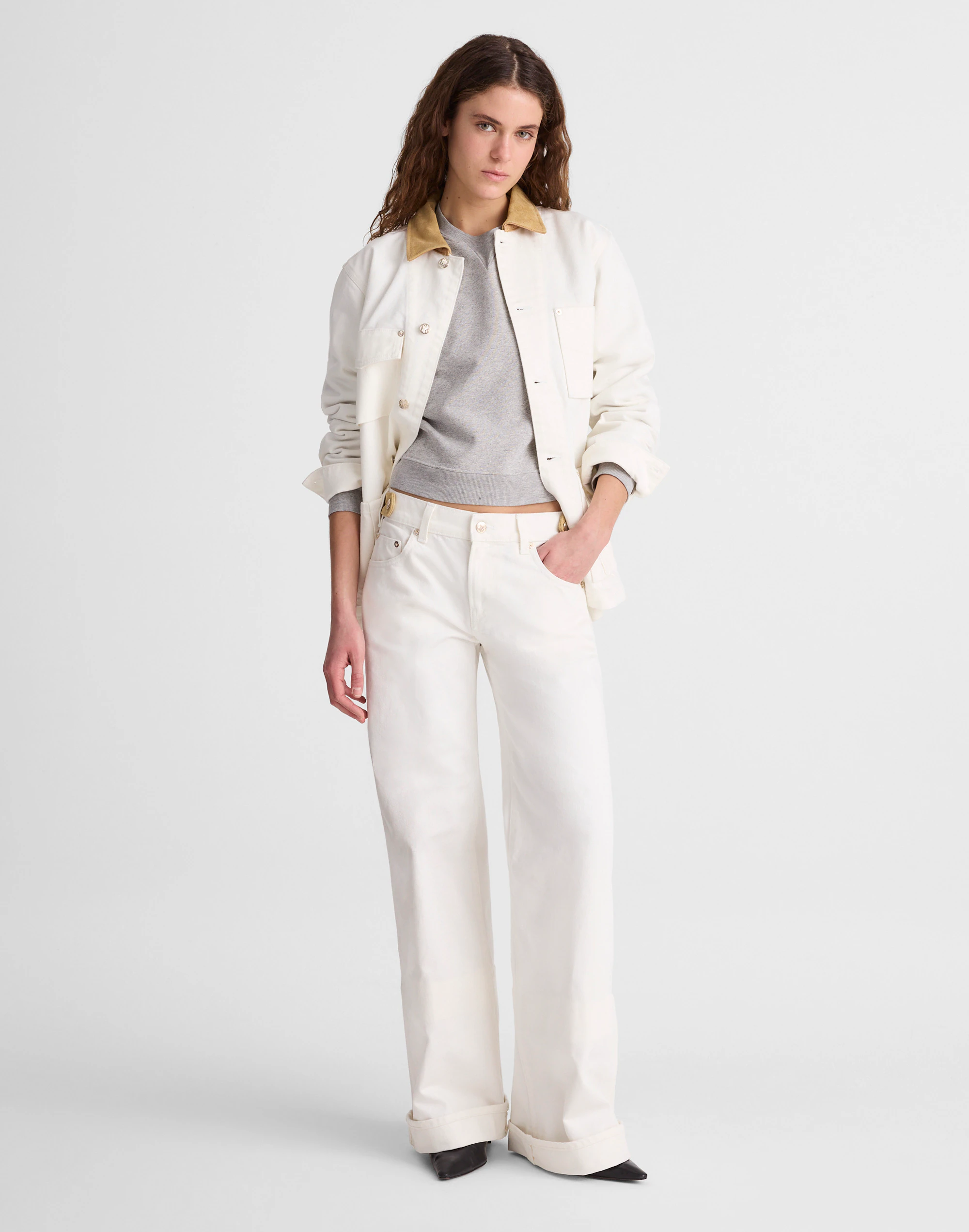 Madewell X Benjamin Talley Smith the Coolidge Low-Rise Wide-Leg Jean