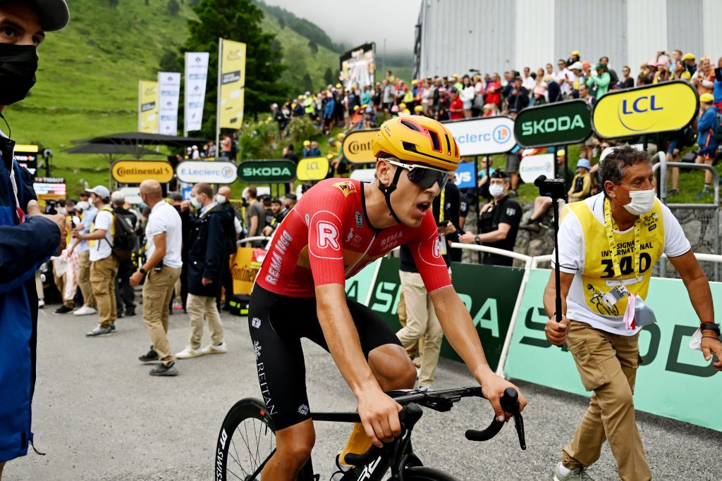CAUTERETSCAMBASQUE FRANCE JULY 06 Tobias Halland Johannessen of Norway and UnoX Pro Cycling Team crosses the finish line during the stage six of the 110th Tour de France 2023 a 1449km stage from Tarbes to CauteretsCambasque 1355m UCIWT on July 06 2023 in CauteretsCambasque France Photo by David RamosGetty Images