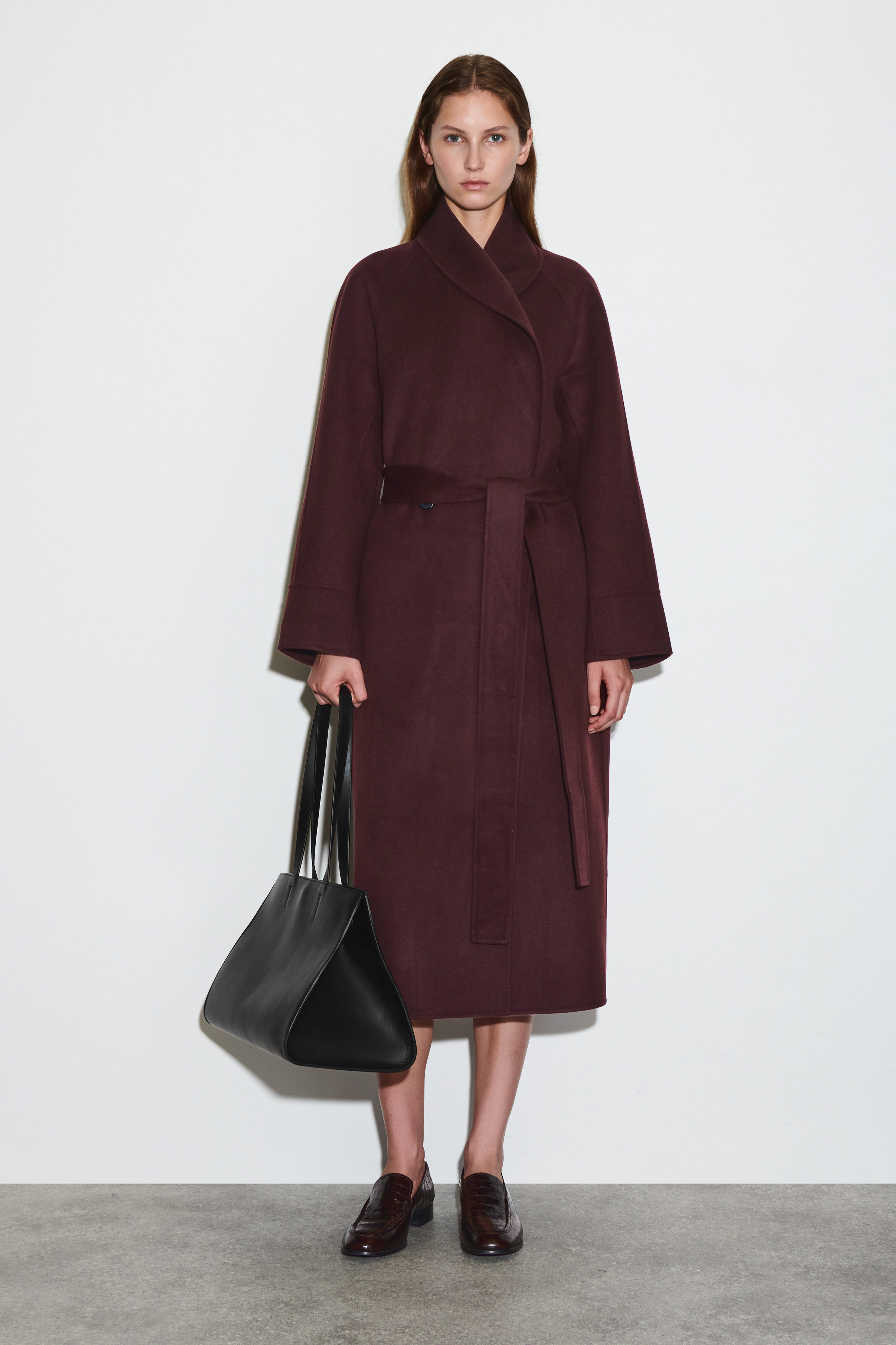 Belted Double-Faced Wool Coat